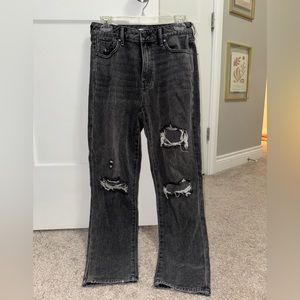 PACSUN BLACK DISTRESSED JEANS